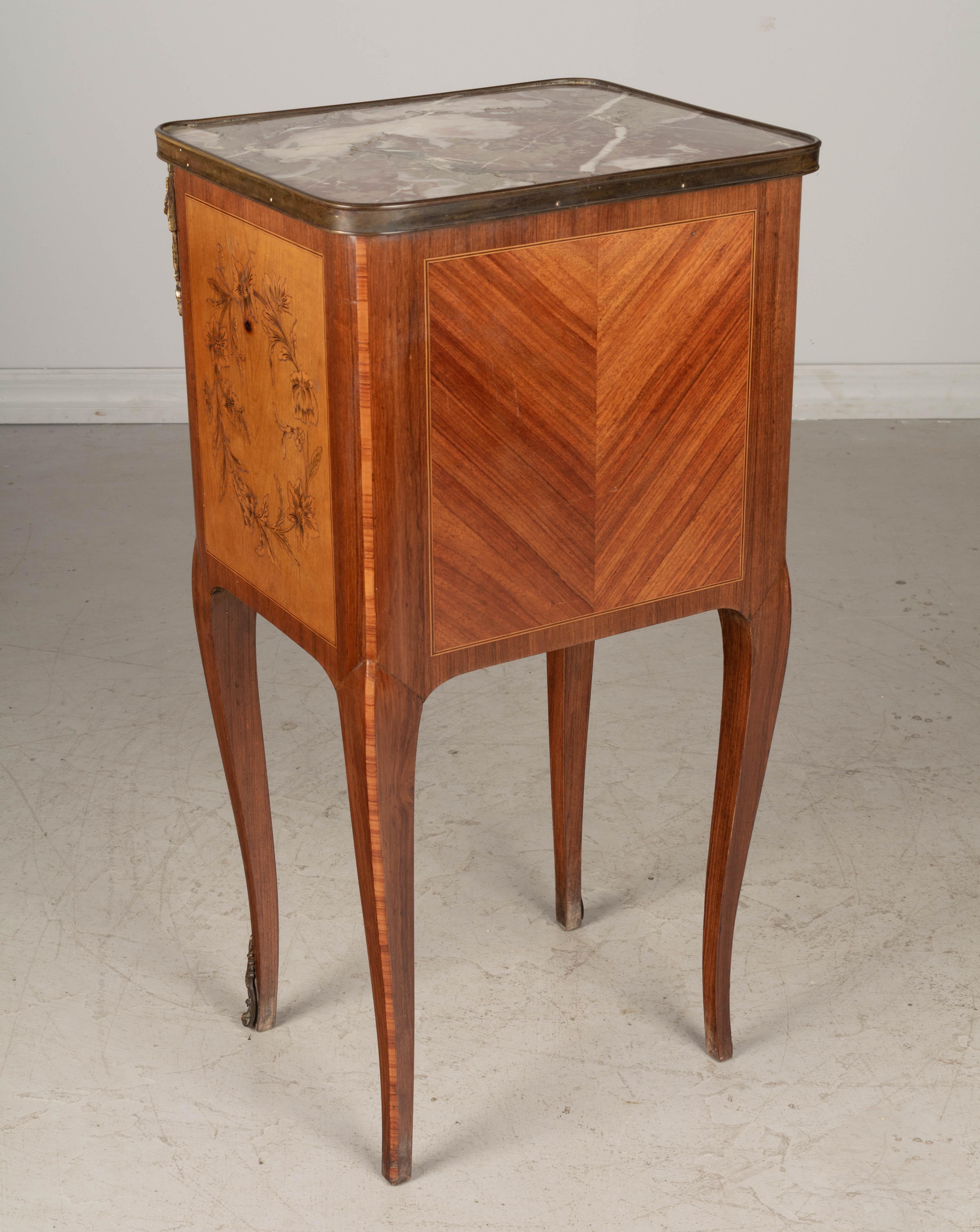 19th C. French Side Table with Faux Book Tambour Door For Sale 1
