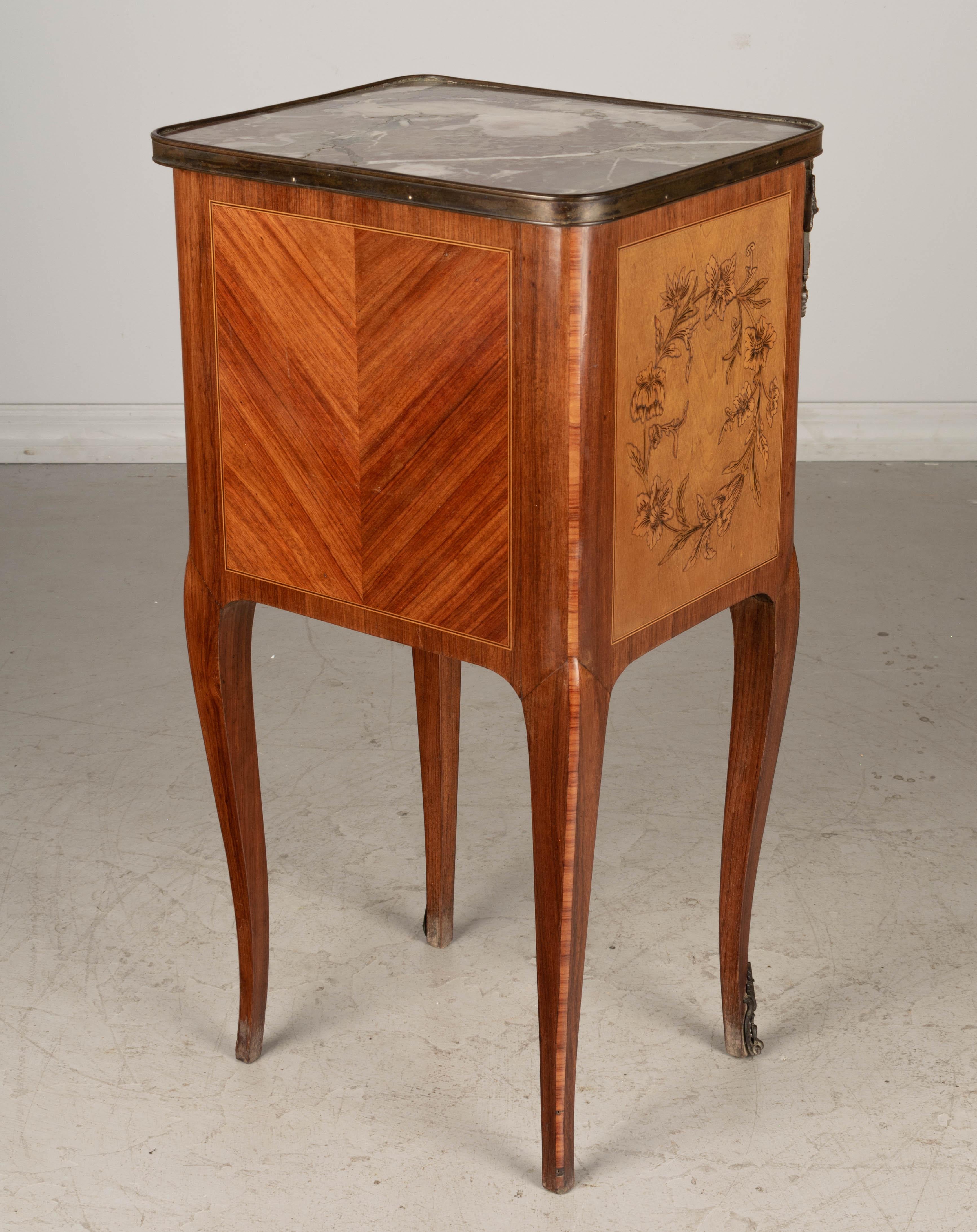 19th C. French Side Table with Faux Book Tambour Door For Sale 2