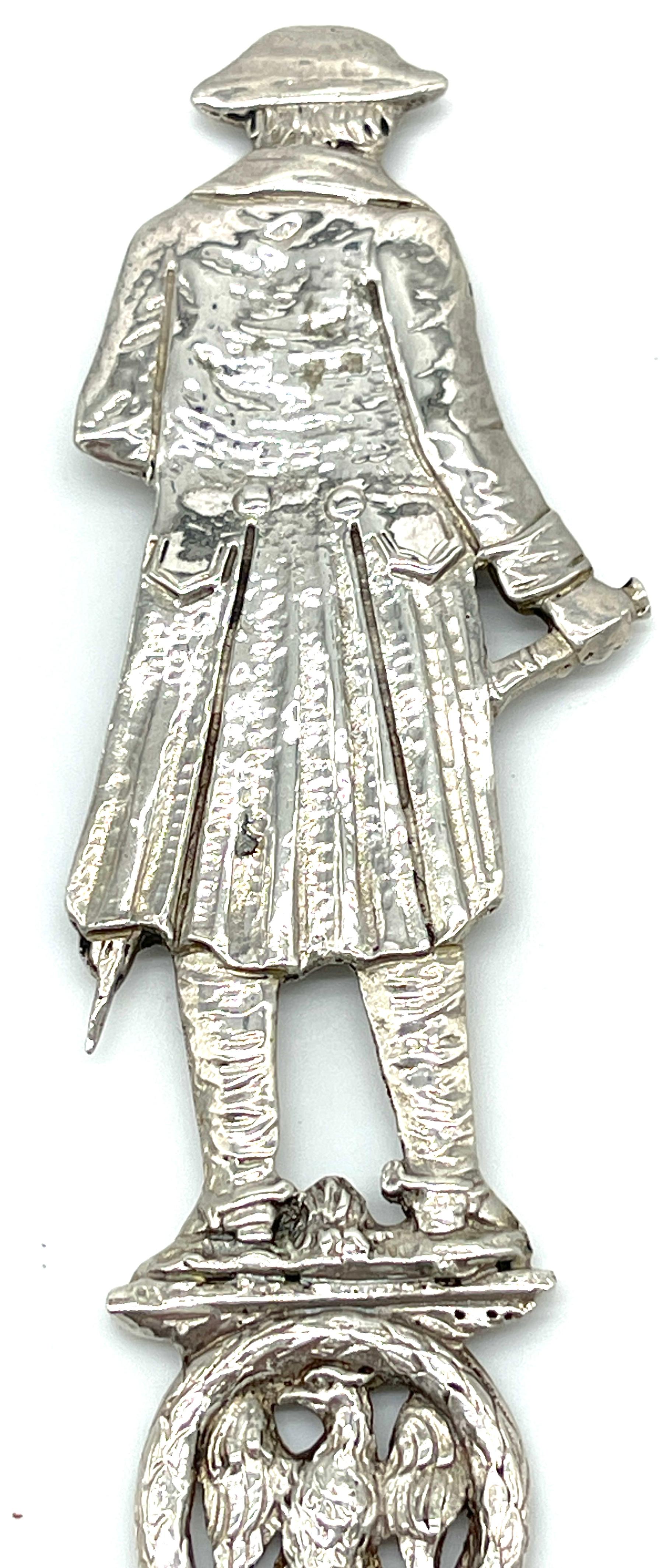 19th C.  French Silver Commemorative  Three-Dimensional Napoleon Portrait Spoon  For Sale 8