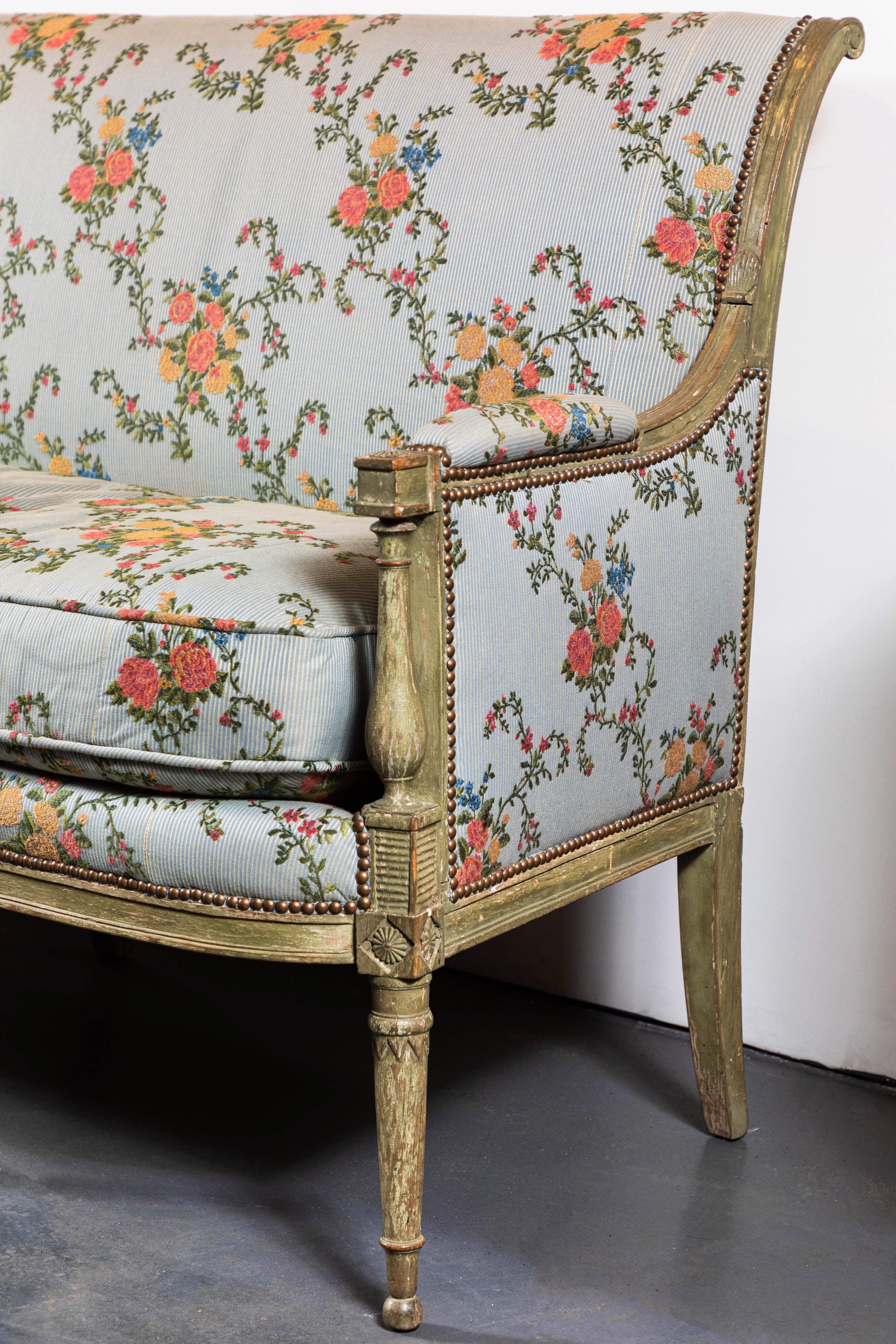 19th Century Painted French Sofa For Sale 1