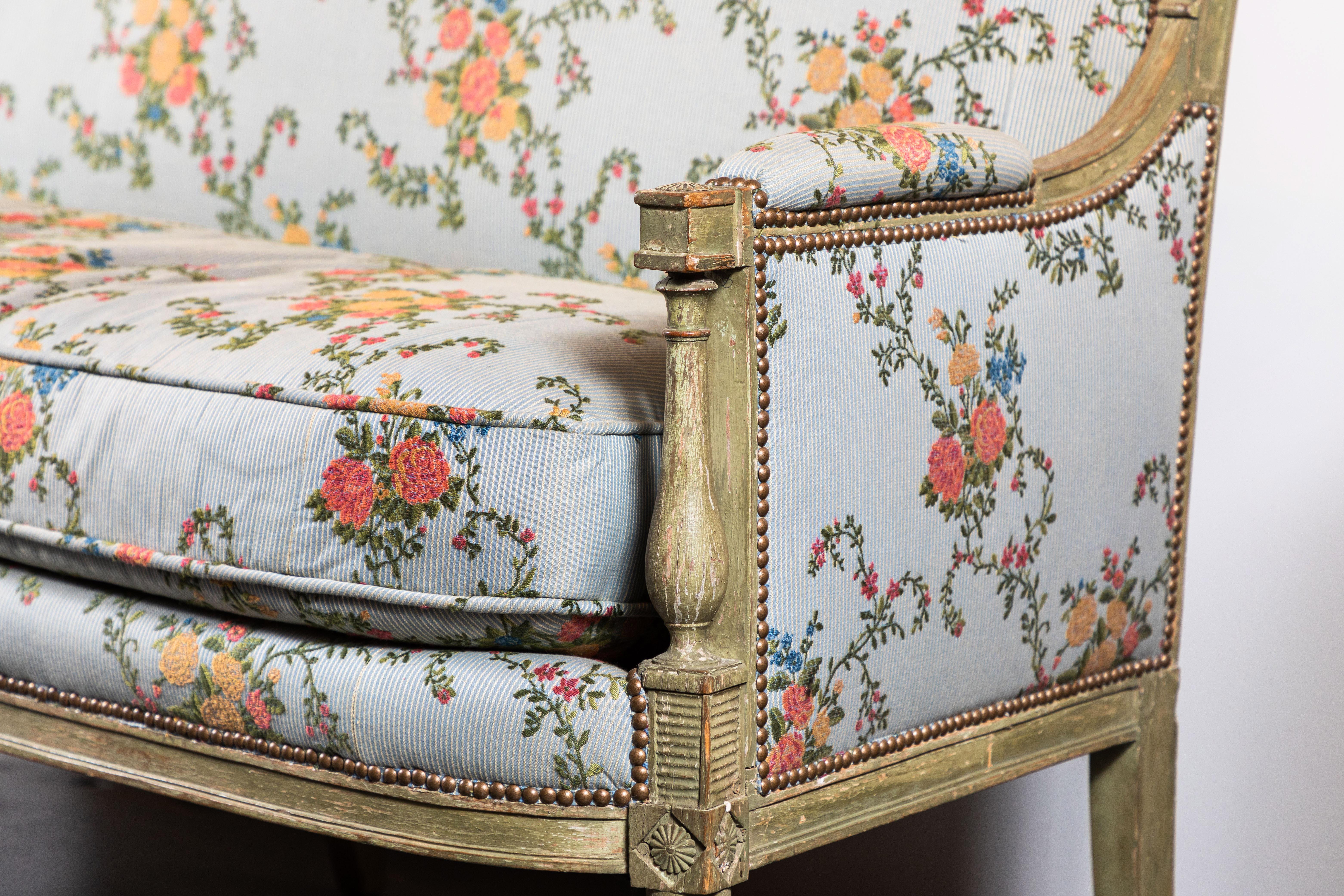 19th Century Painted French Sofa For Sale 2