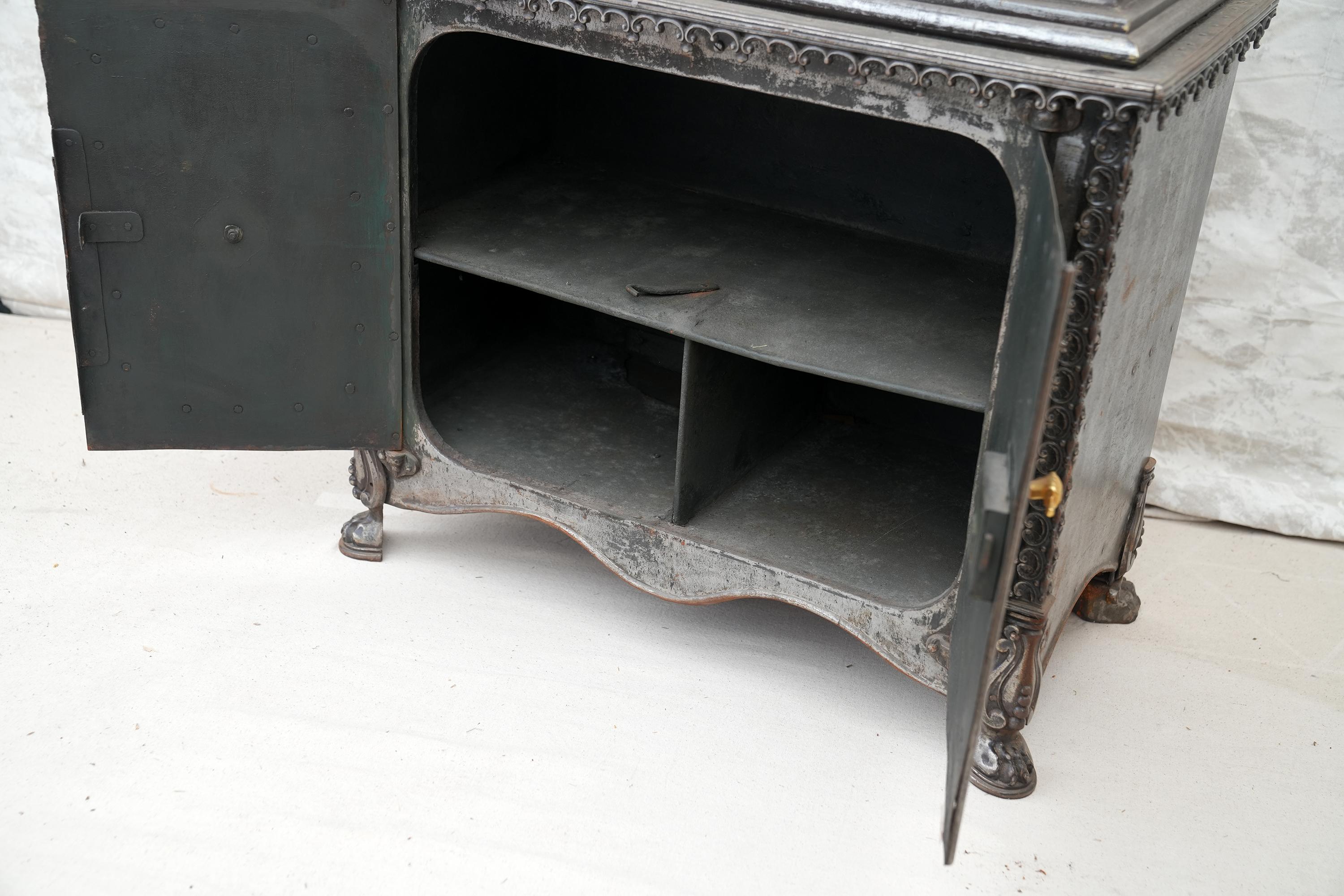 19th C. French Steel Safe Cabinet 4