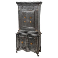 Antique 19th C. French Steel Safe Cabinet