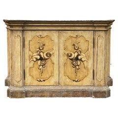 19th-C. French Style Hendrix Allardyce Painted Polychrome Cabinet / Credenza