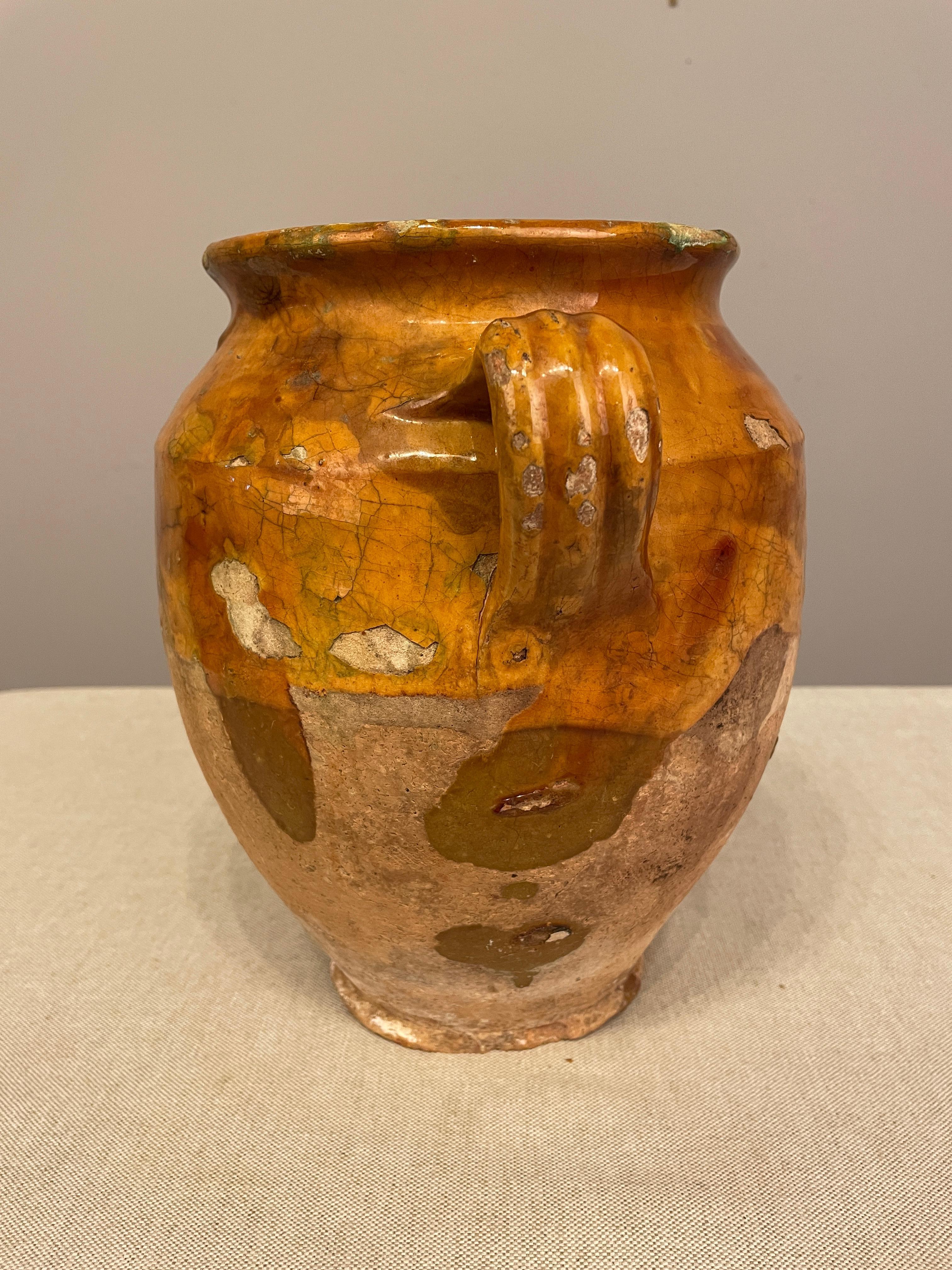 Hand-Crafted 19th C. French Terracotta Confit Pot