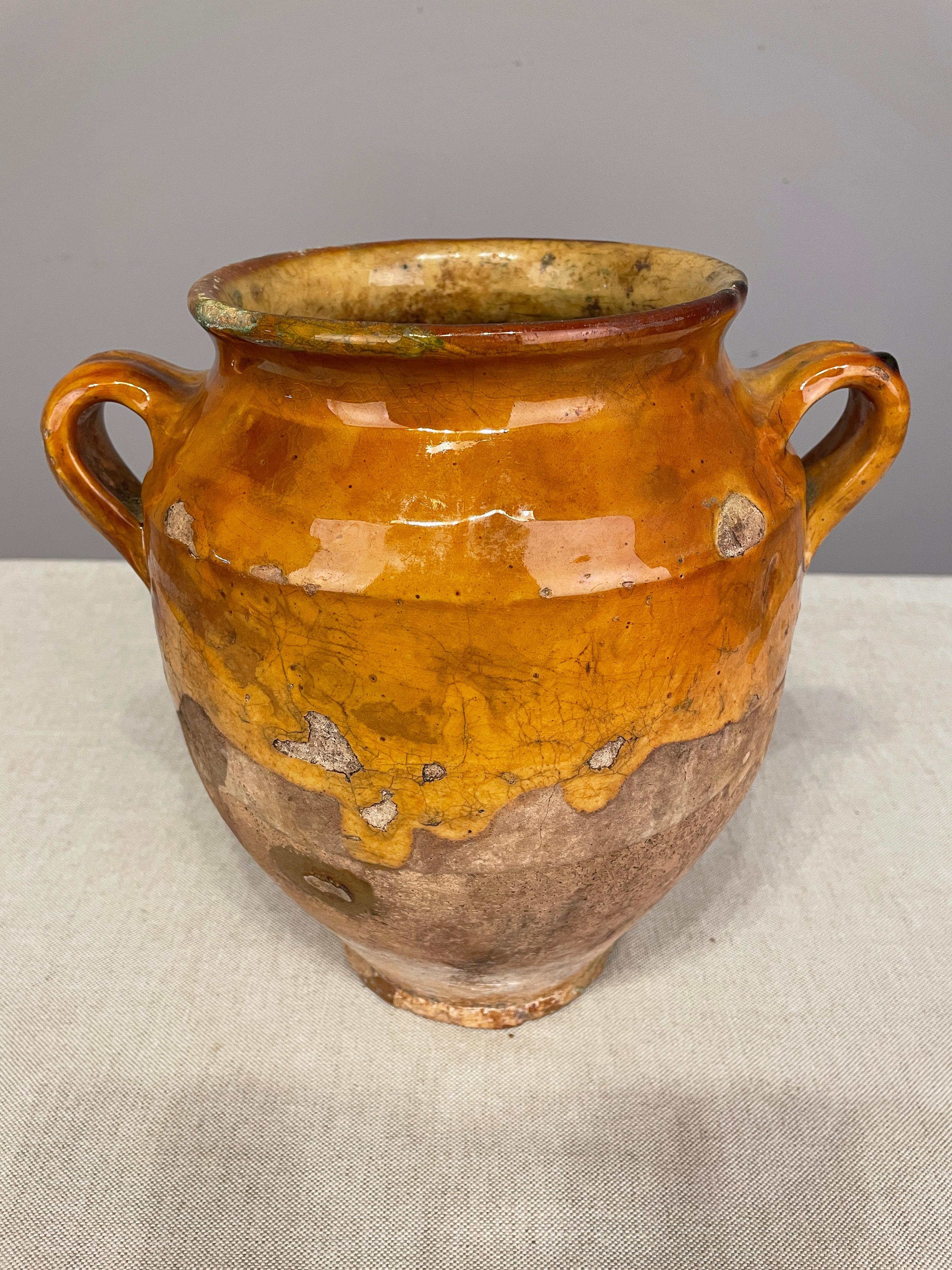 19th C. French Terracotta Confit Pot In Good Condition In Winter Park, FL