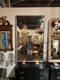 19th c. French Transitional Silver Leaf Mirror