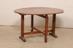 19th C. French Vintner's Oval-Shaped Wine Tasting Table
