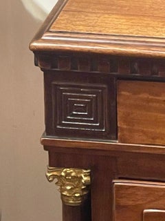 19th c. French Walnut Empire Design Chest
