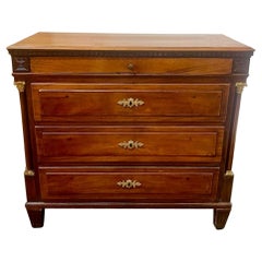 19th c. French Walnut Empire Design Chest