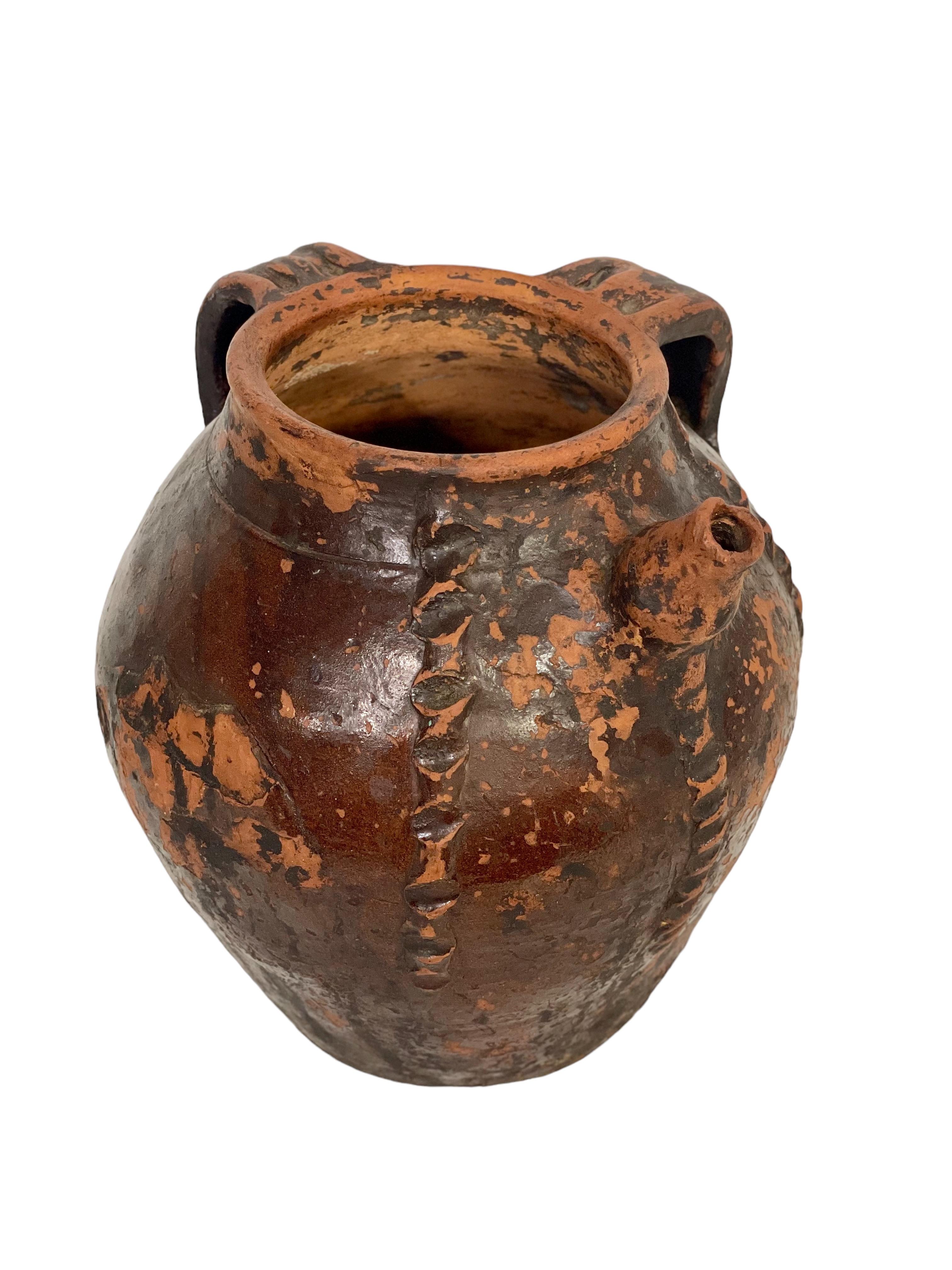 18th Century French Glazed Walnut Oil Jar  For Sale 3