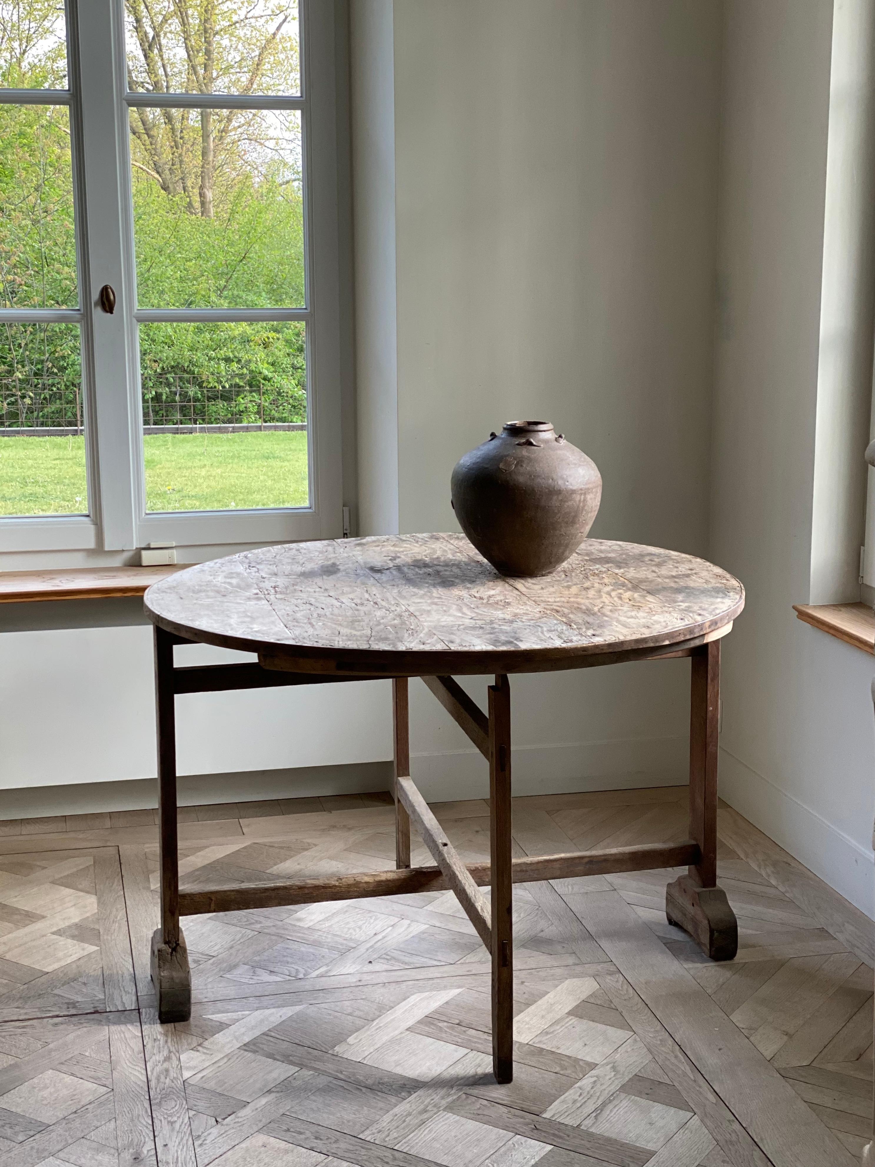 Minimalist 19th C French Wine Tasting Table