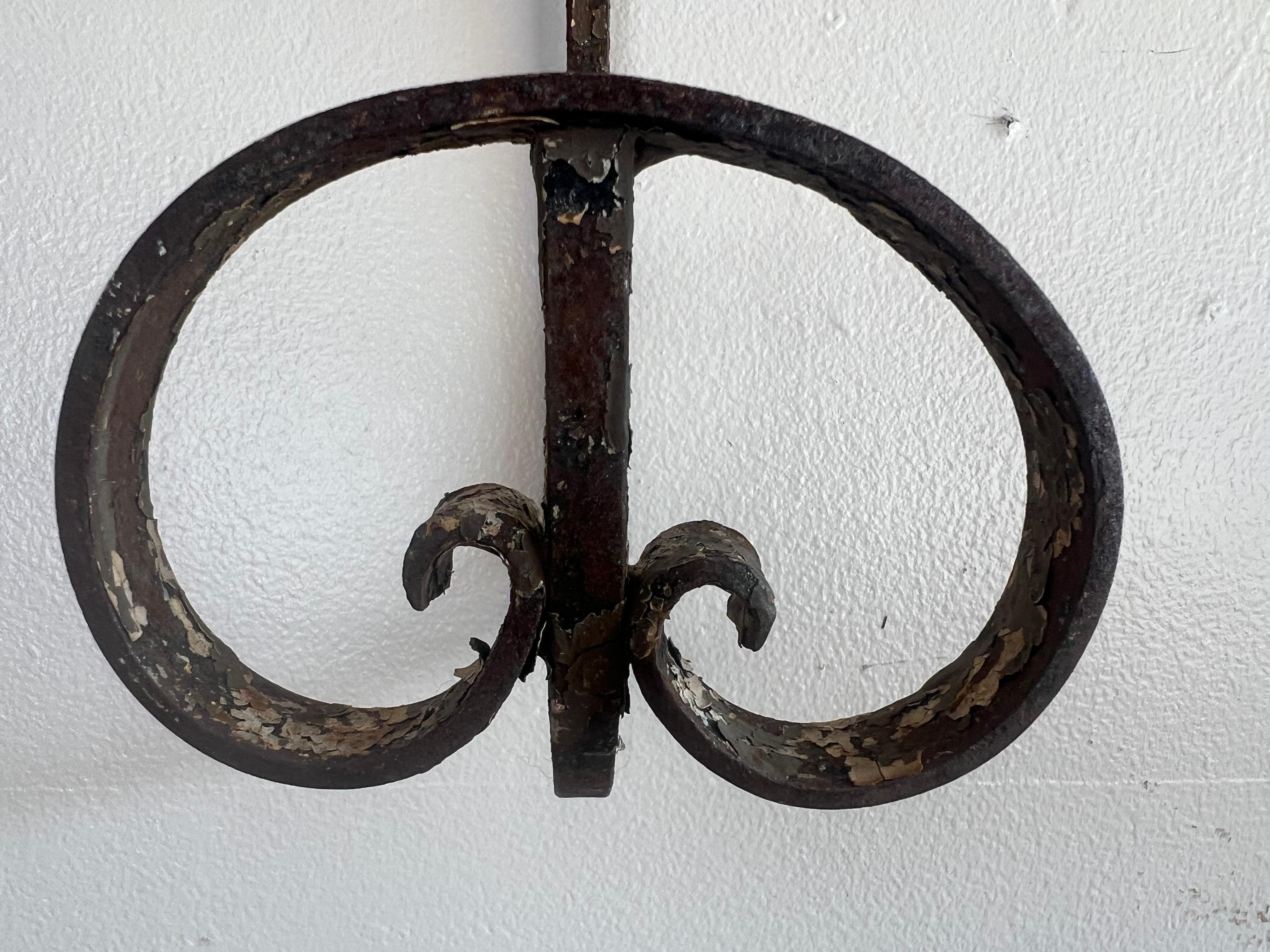19th C. French Wrought Iron Hat/Coat Rack For Sale 3
