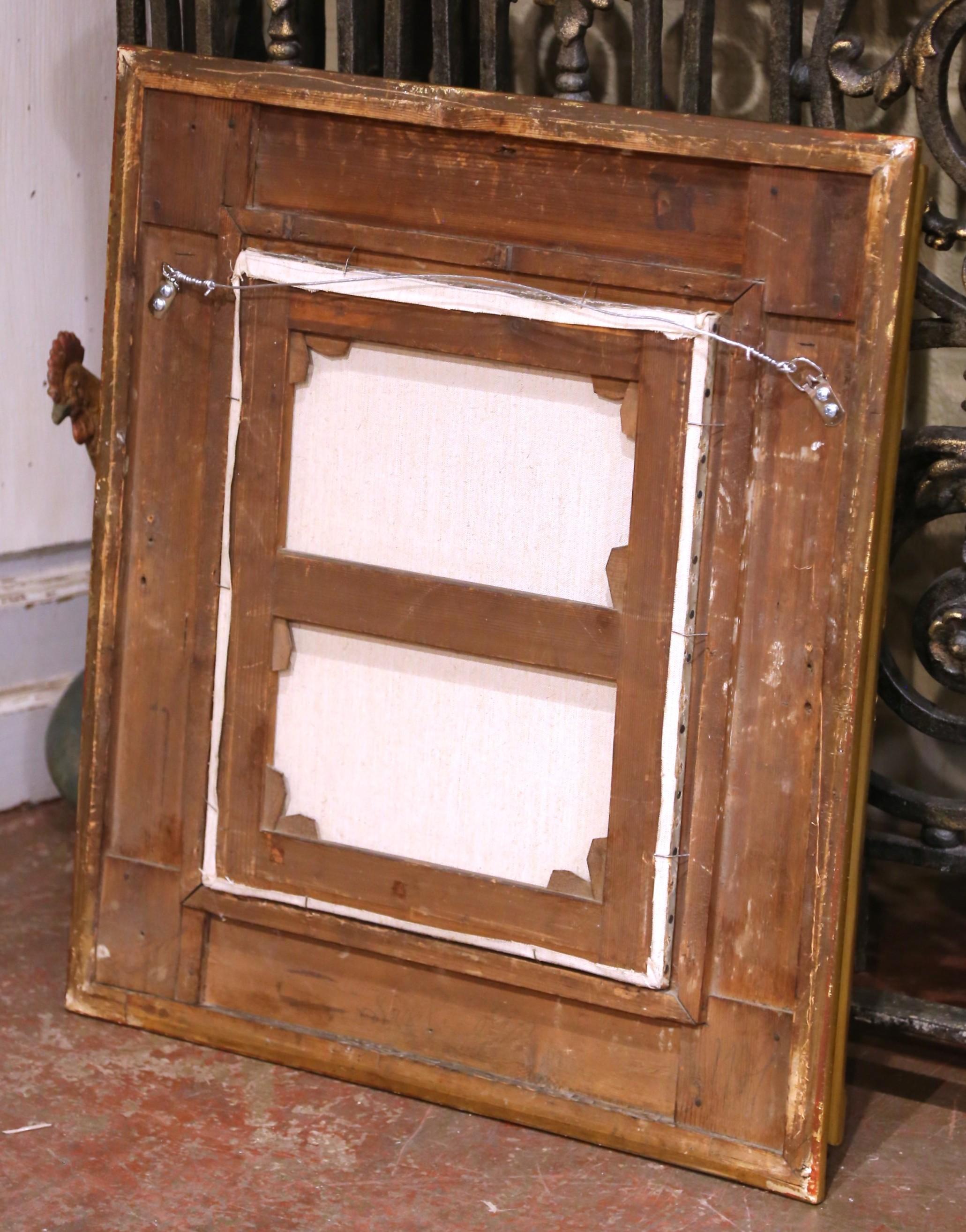 Pittura su tela di genere del XIX secolo con cornice in legno dorato firmata Amédée Greux in vendita 3