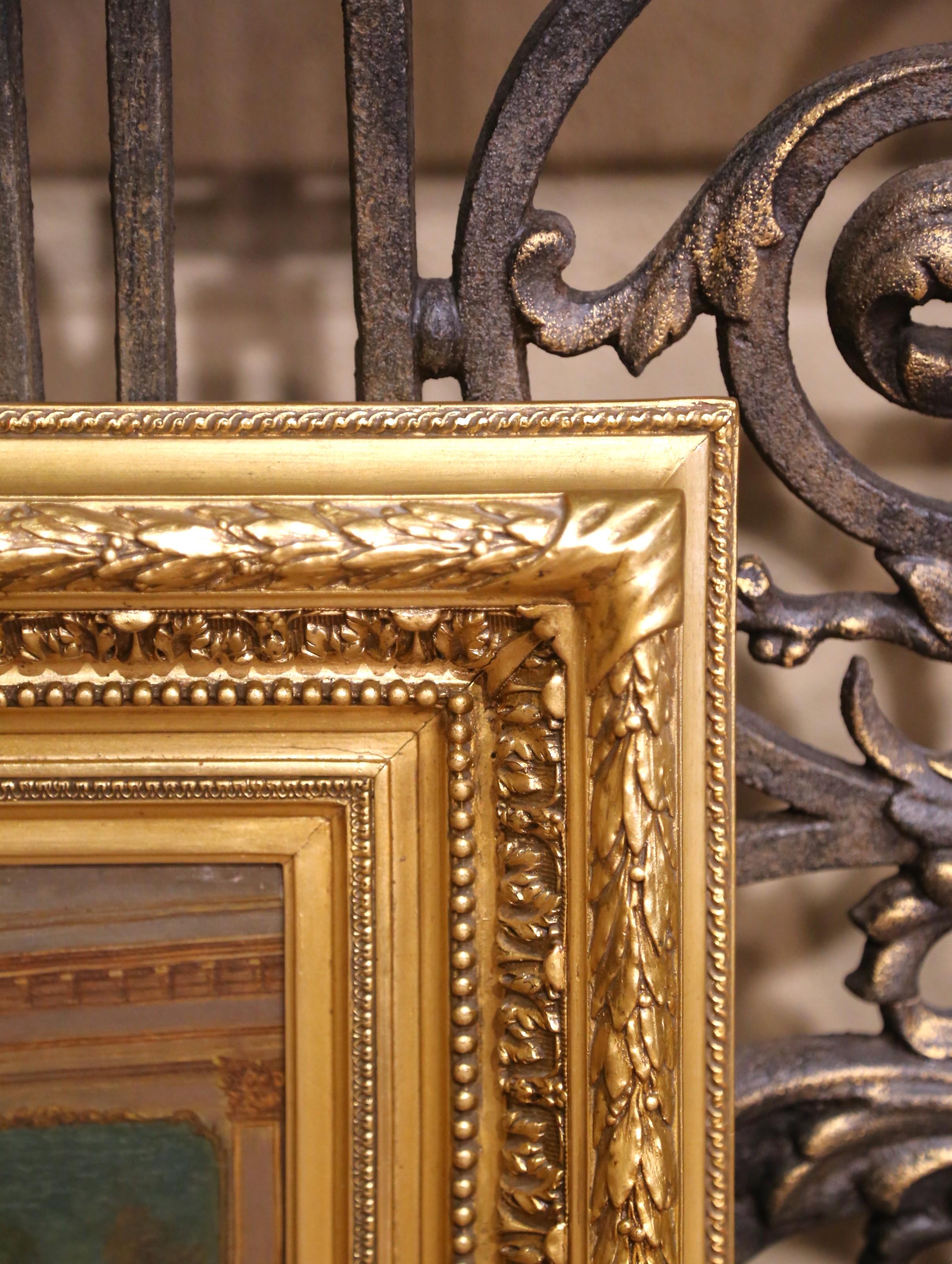 Tela Pittura su tela di genere del XIX secolo con cornice in legno dorato firmata Amédée Greux in vendita
