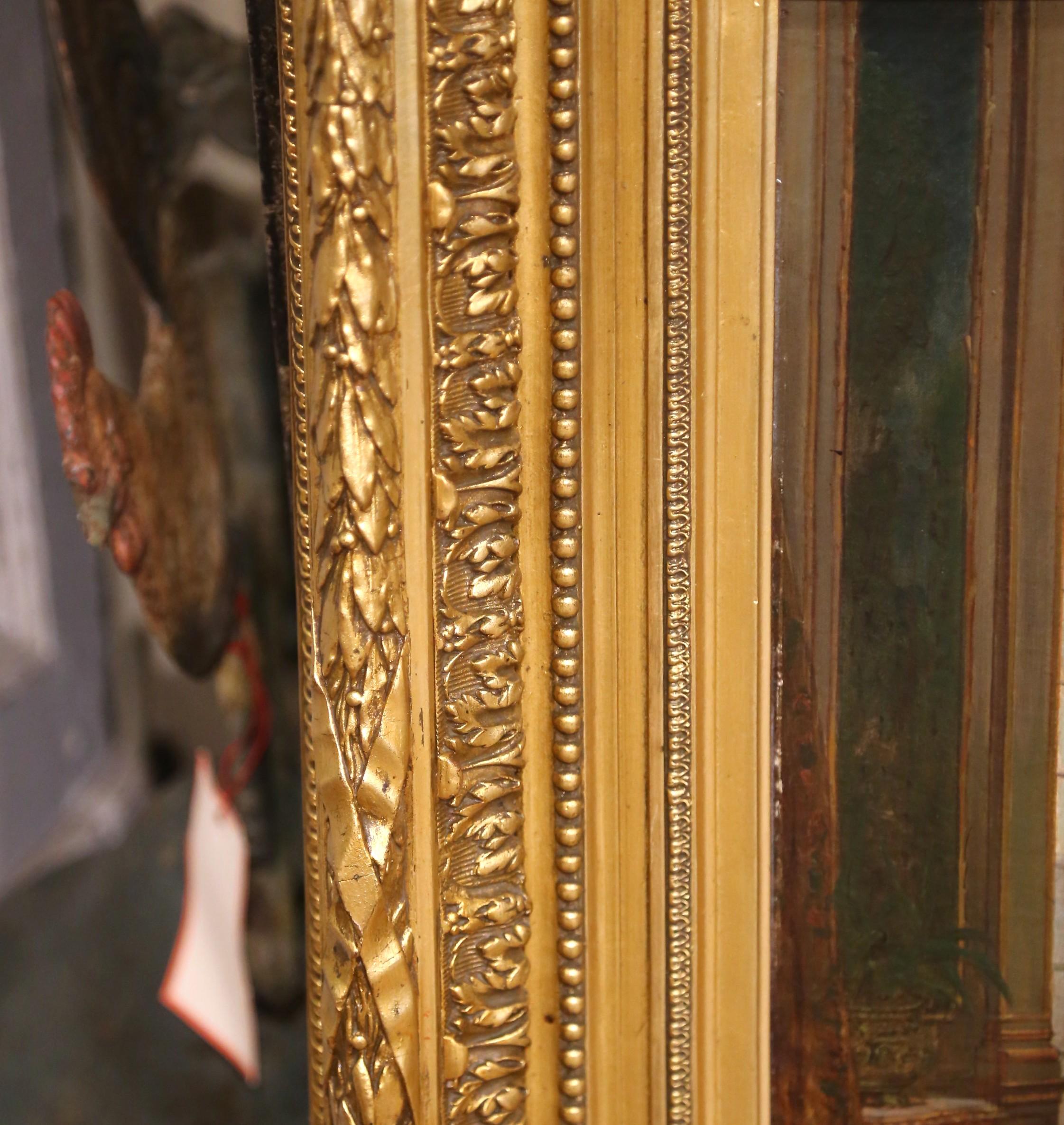 Pittura su tela di genere del XIX secolo con cornice in legno dorato firmata Amédée Greux in vendita 1