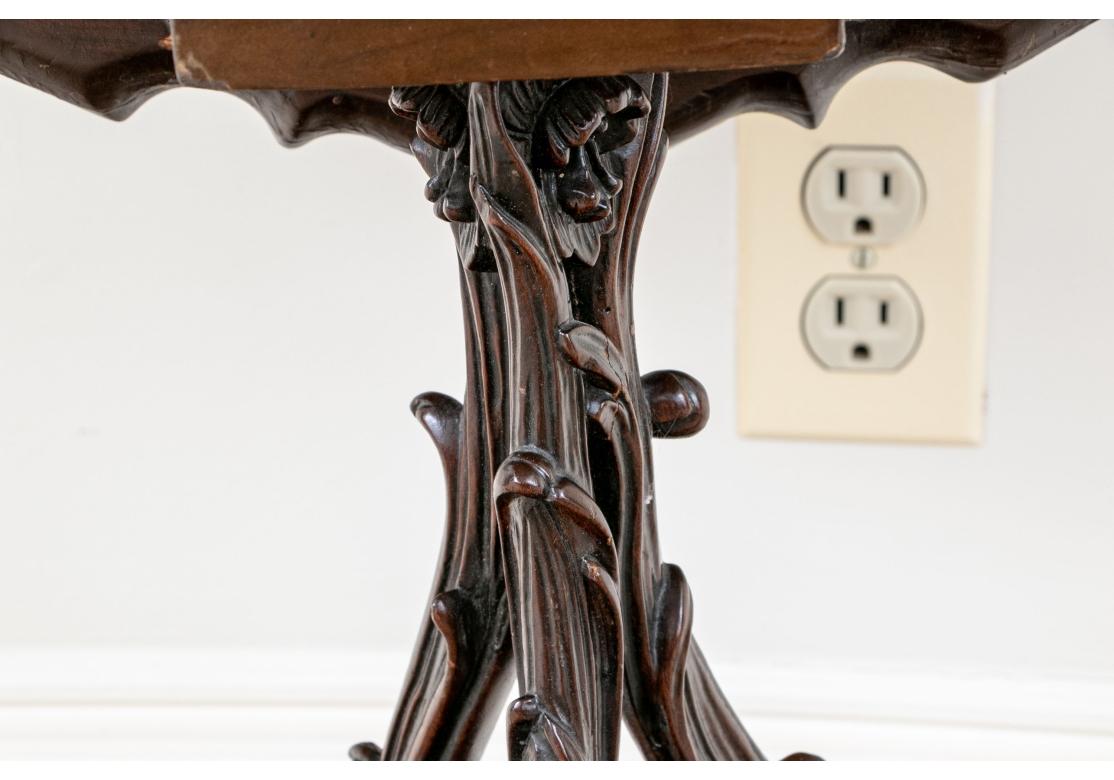 19th C. George III Style Mahogany Pie Crust Tilt Top Table for Restoration For Sale 5