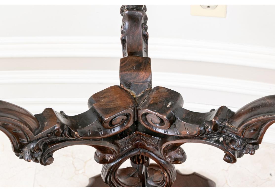 19th C. George III Style Mahogany Pie Crust Tilt Top Table for Restoration For Sale 11