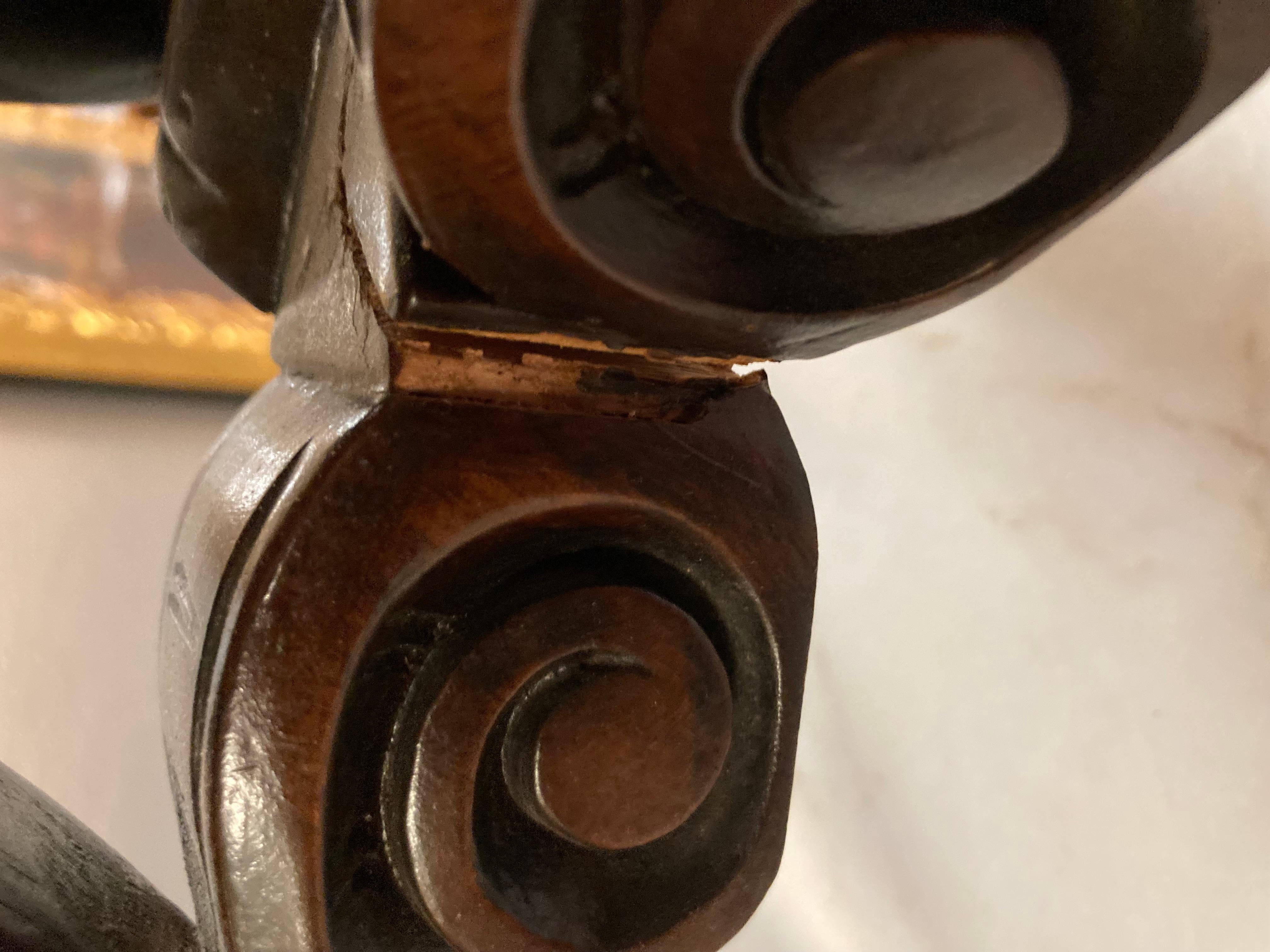19th C. George III Style Mahogany Pie Crust Tilt Top Table for Restoration For Sale 13