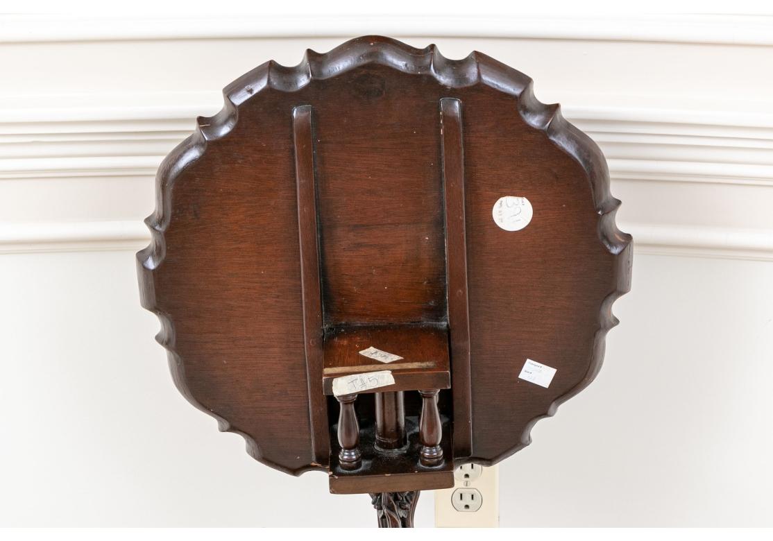 19th C. George III Style Mahogany Pie Crust Tilt Top Table for Restoration For Sale 4
