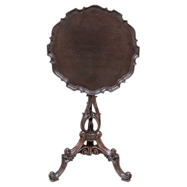 A.I.C. George III. Mahogany Pie Crust Tilt Top Table for Restoration