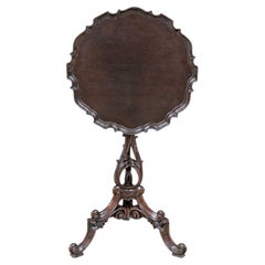 19th C. George III Style Mahogany Pie Crust Tilt Top Table for Restoration