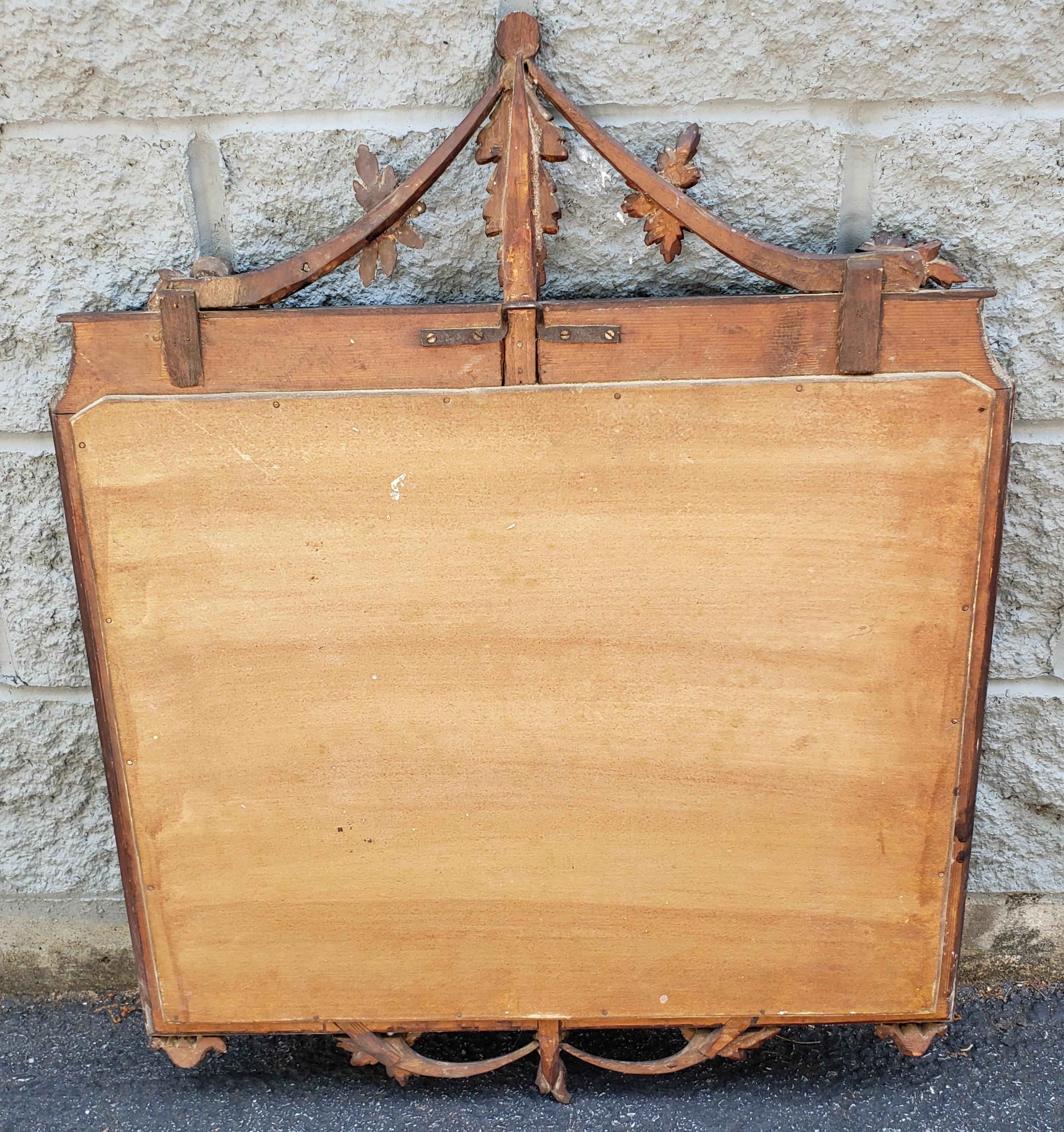 19th Century George III Style Mahogany Wall Mirror For Sale 2