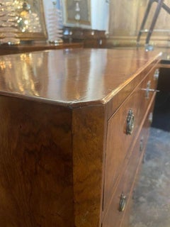 19th c German Biedermeier Walnut Chest