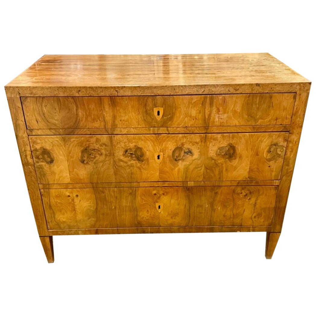 19th c. German Biedermeier Walnut Commode
