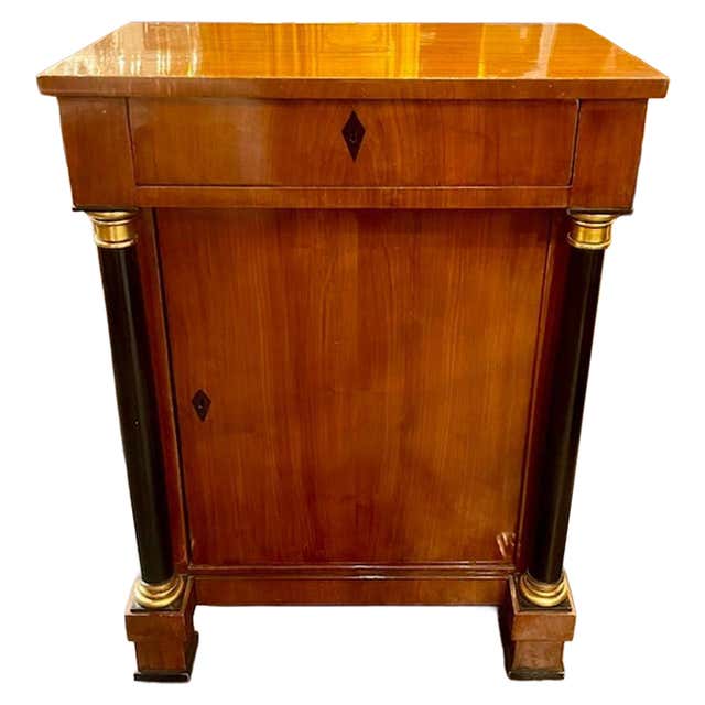 19th Century German Biedermeier Walnut and Ebony Cabinet For Sale at ...