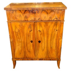 19th c. German Biedermeier Walnut Side Cabinet