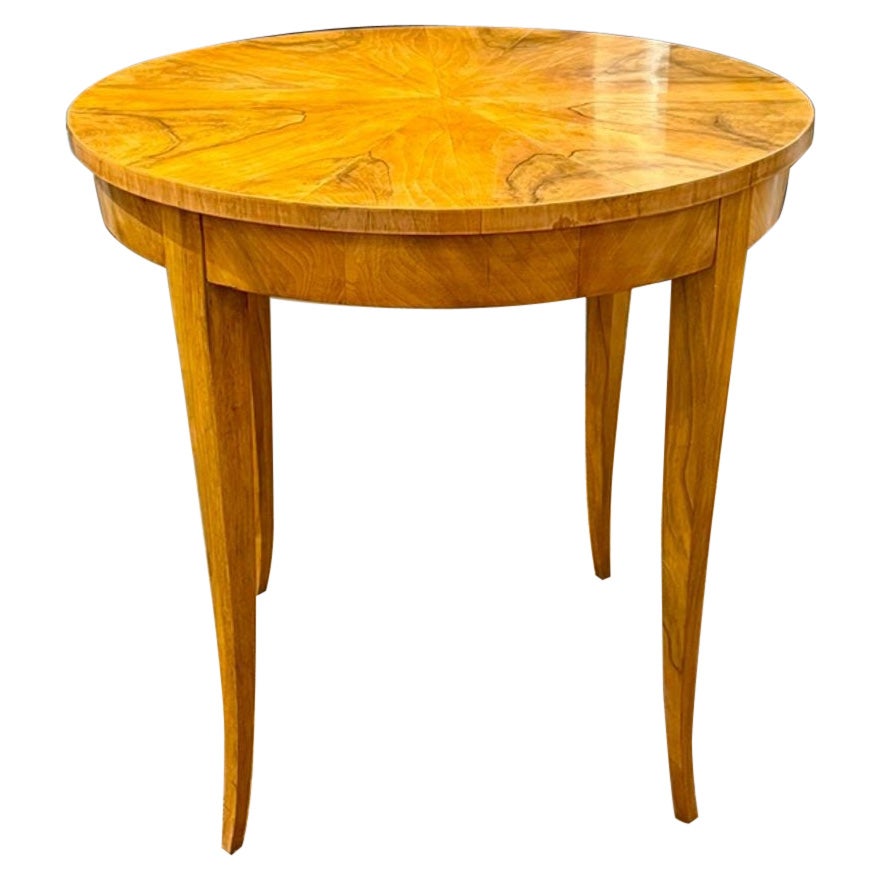 19th c. German Biedermeier Walnut Table