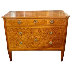 19th c. German Neoclassical Walnut Commode