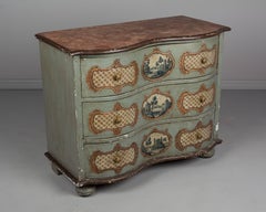 19th Century German Serpentine Painted Chest