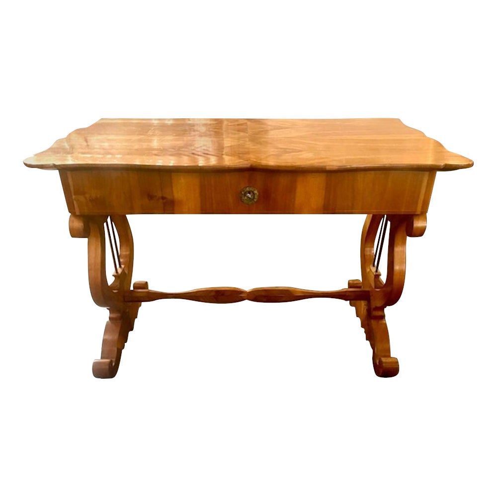 19th c. German Walnut Writing Table For Sale