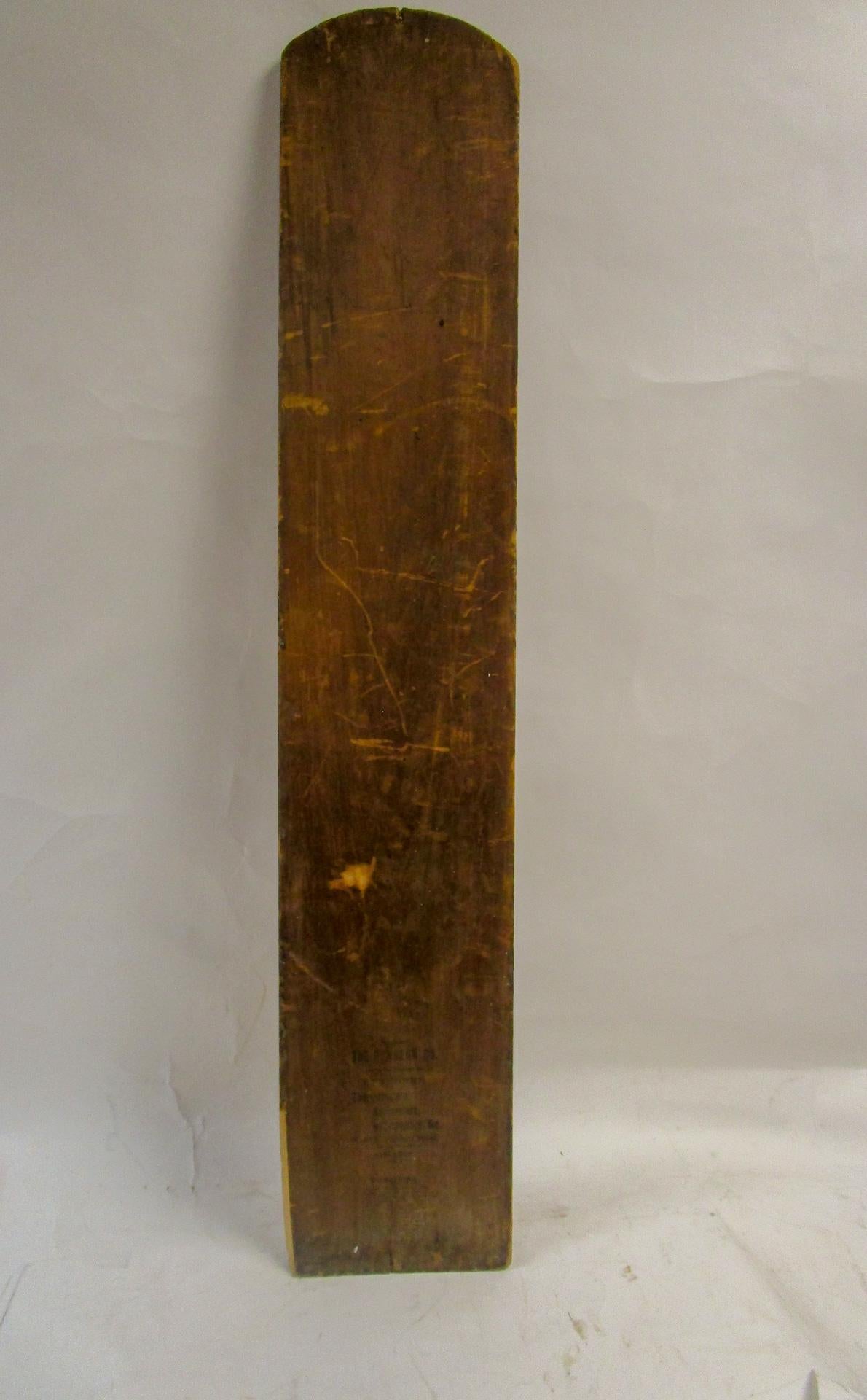 Late 19th Century 19th c Giant Wooden Advertising Thermometer NY Life Insurance Co 