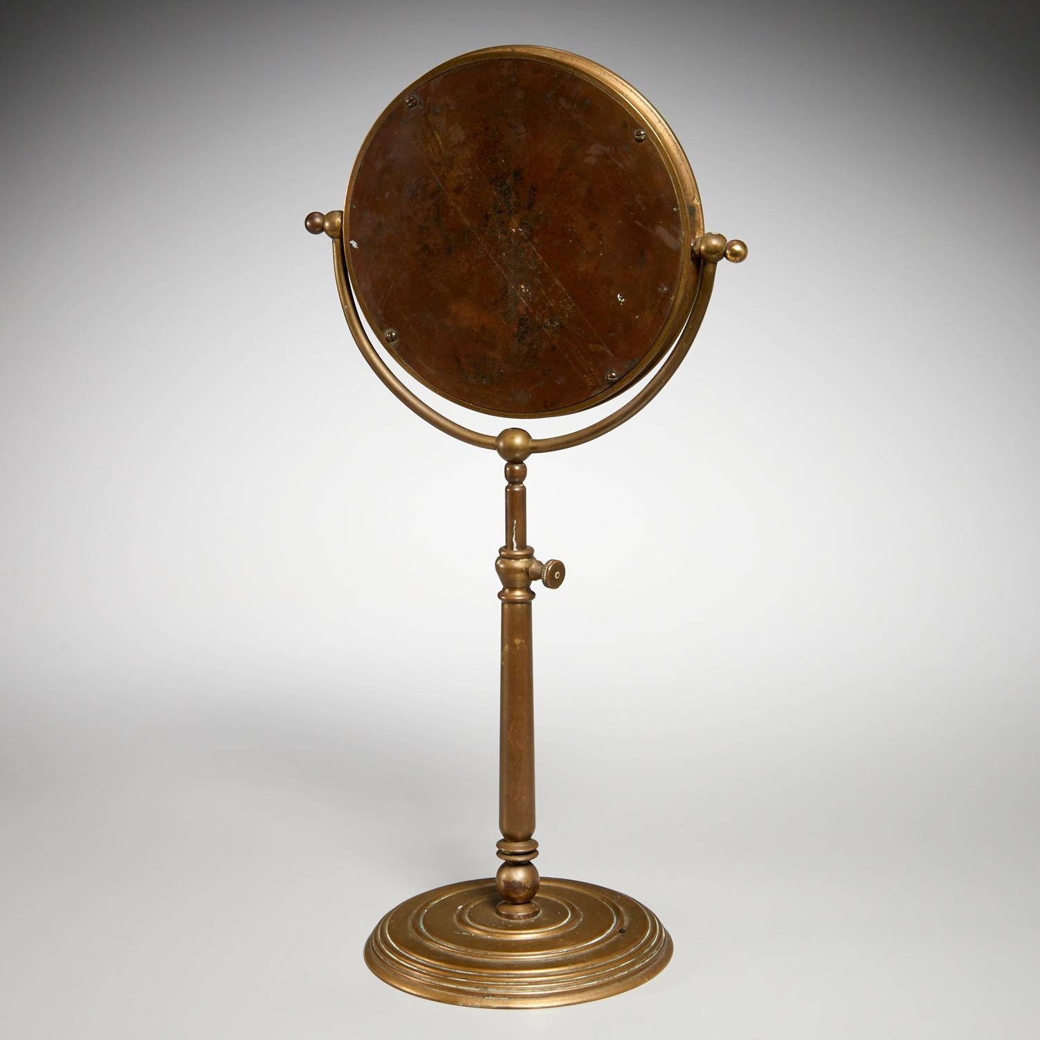 19th C. Gilded Age Bronze Telescoping Dressing Mirror In Good Condition For Sale In Morristown, NJ