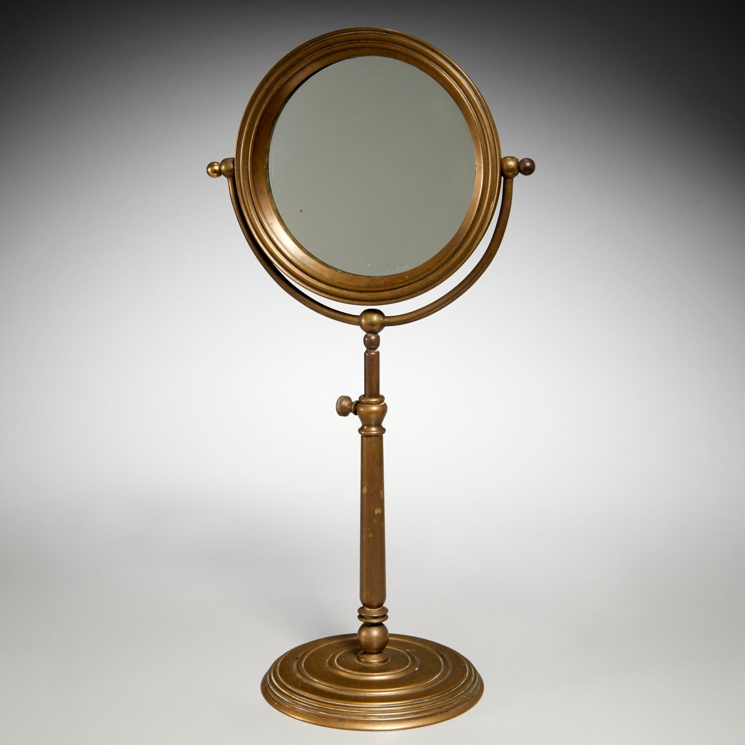 19th C. Gilded Age Bronze Telescoping Dressing Mirror For Sale 1