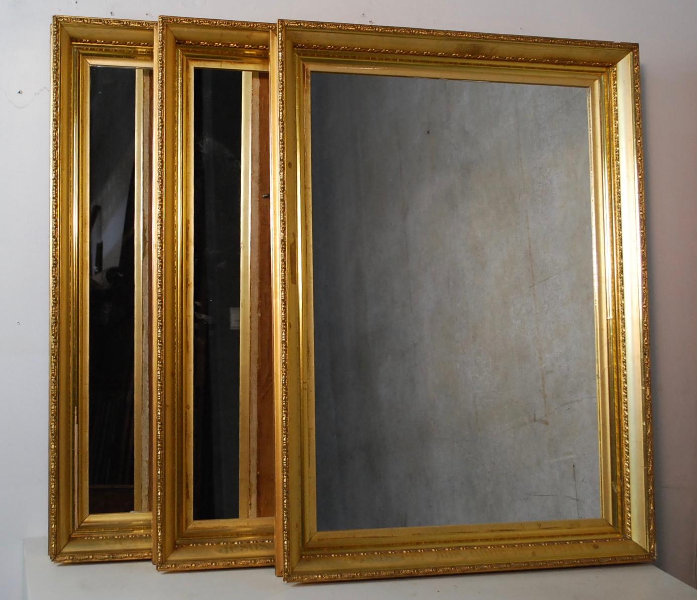 Canadian 19th Century Gilded Wooden Mirror Frames from Church in Montreal