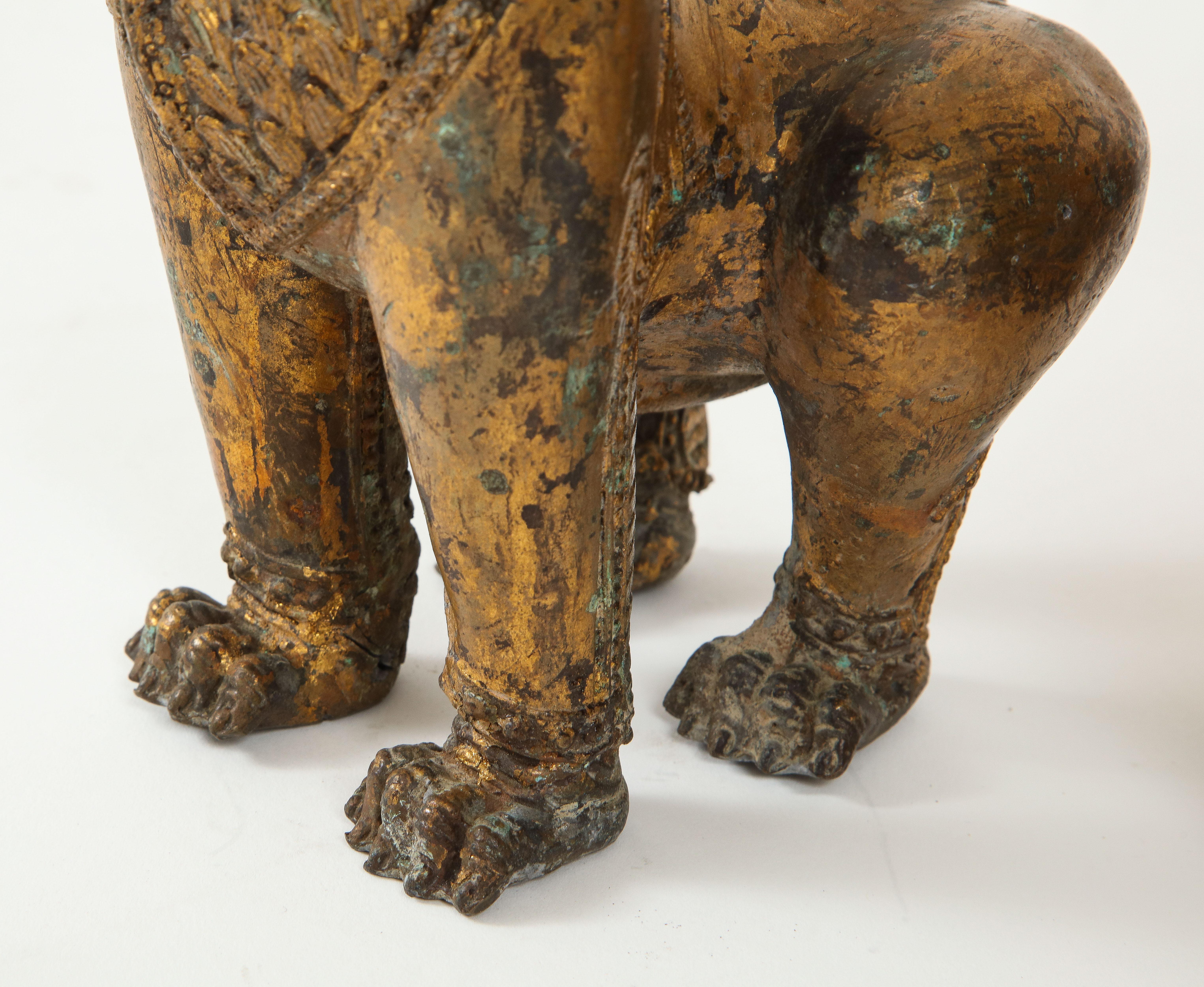 19th Century Gilt Bronze Foo Dogs 3