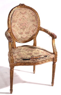 19th C Gilt Salon Chair
