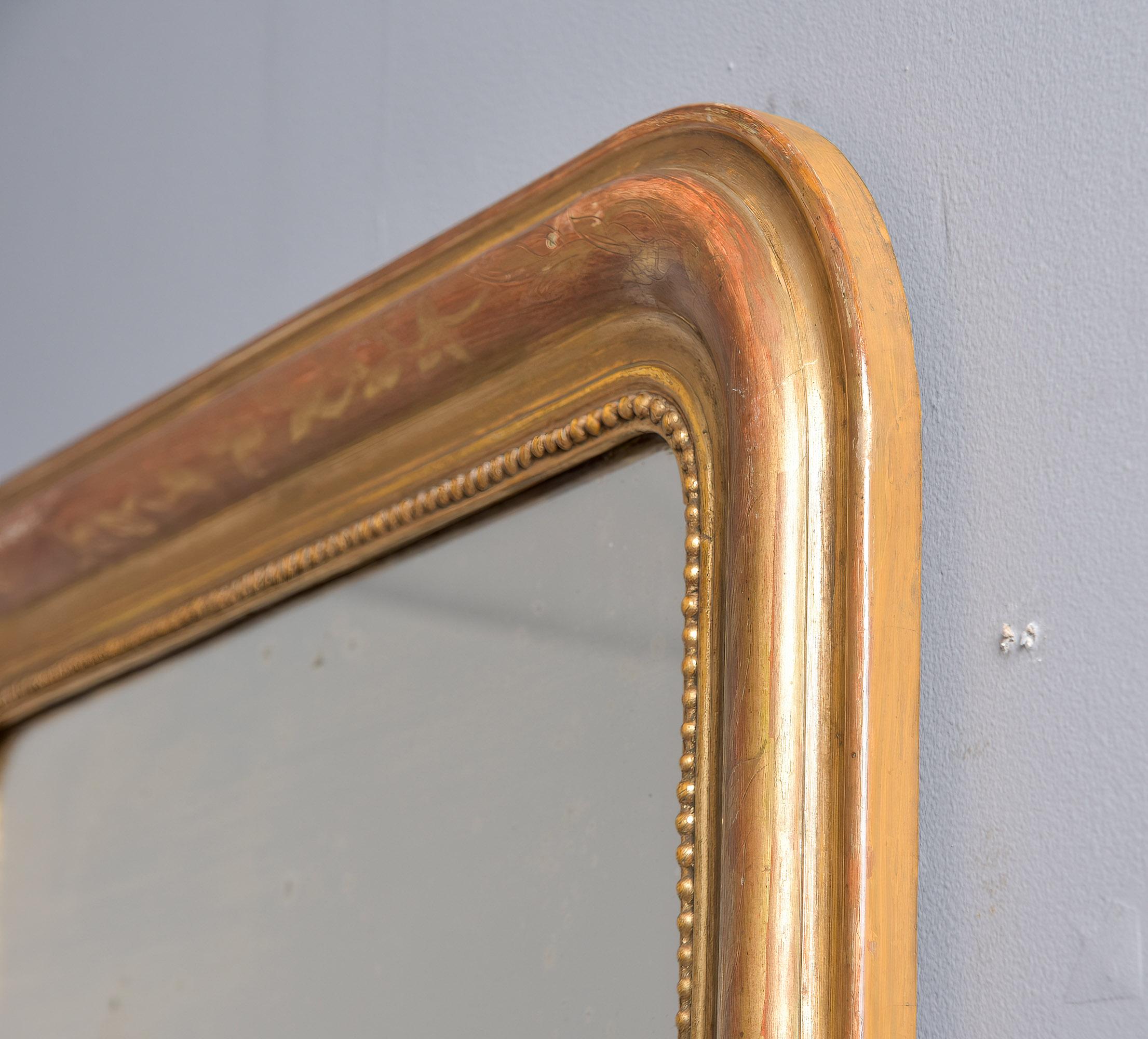 19th C Gilt Wood Louis Philippe Mirror For Sale 5