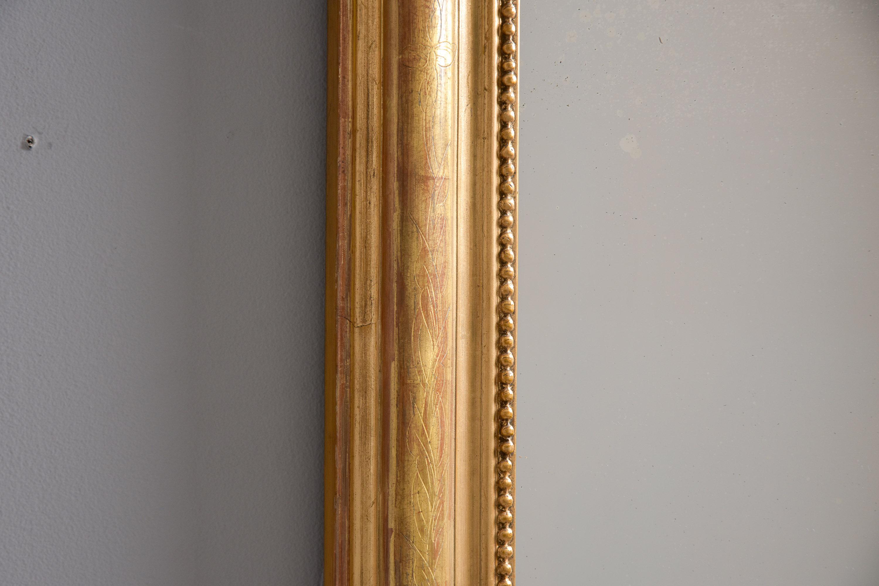 19th C Gilt Wood Louis Philippe Mirror For Sale 8
