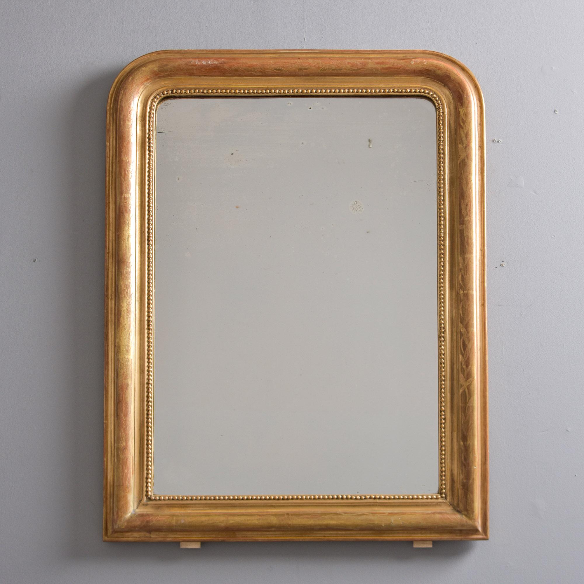 French 19th C Gilt Wood Louis Philippe Mirror For Sale