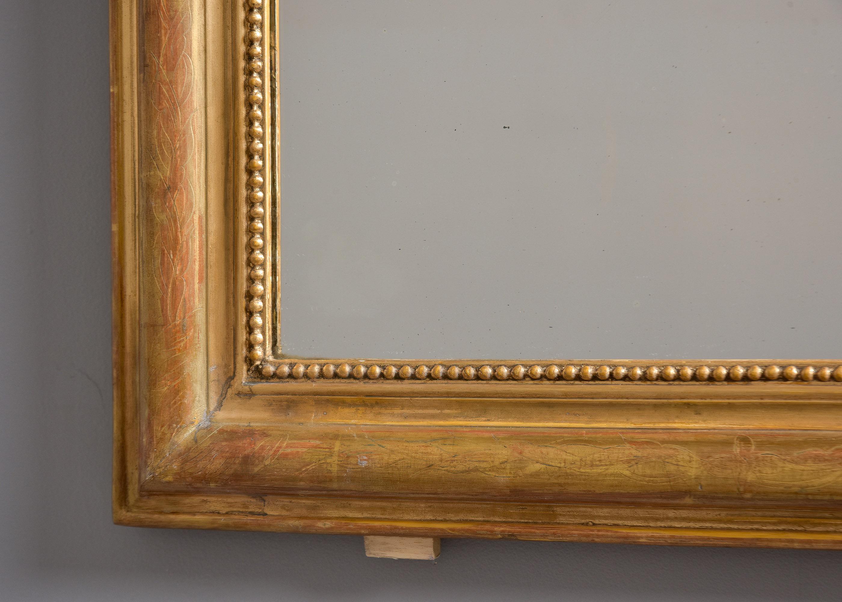 19th C Gilt Wood Louis Philippe Mirror For Sale 1