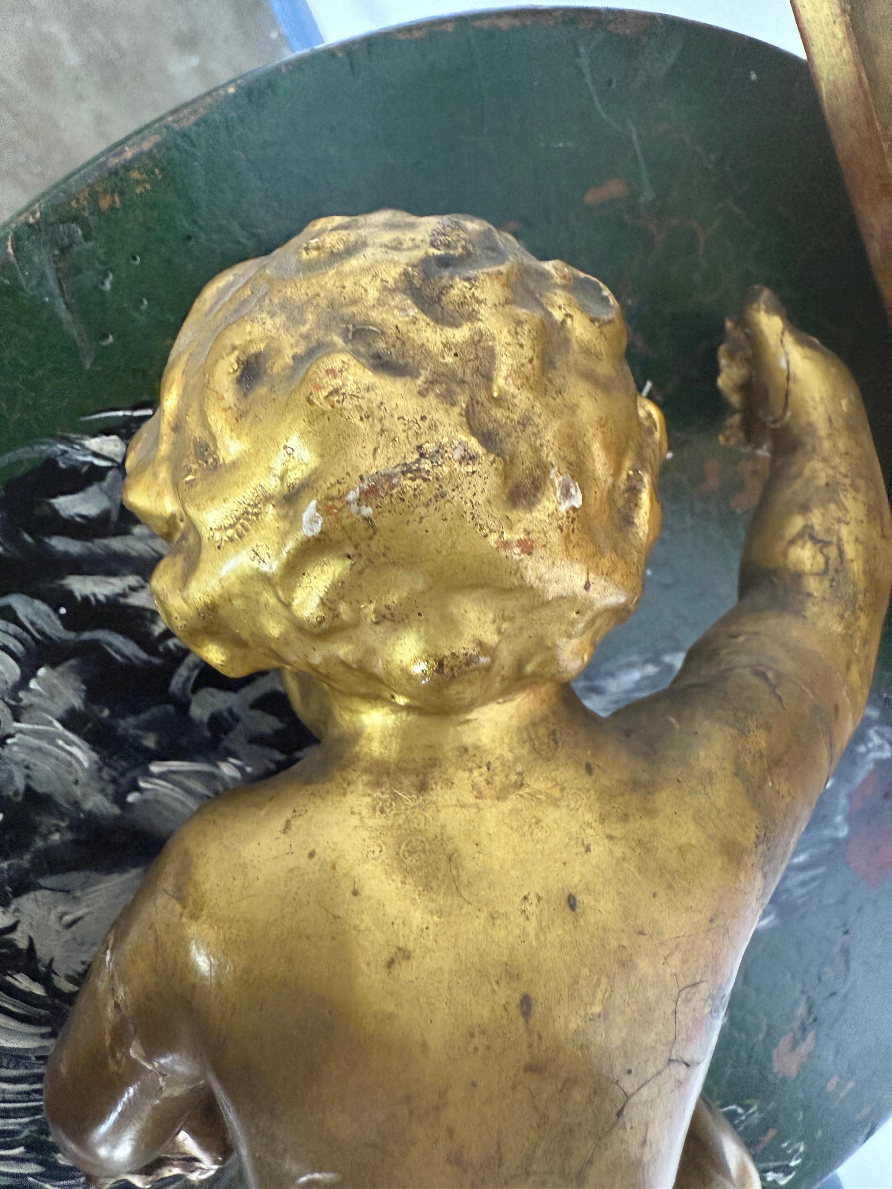 19th C. Giltwood Cherub Fragment For Sale 4