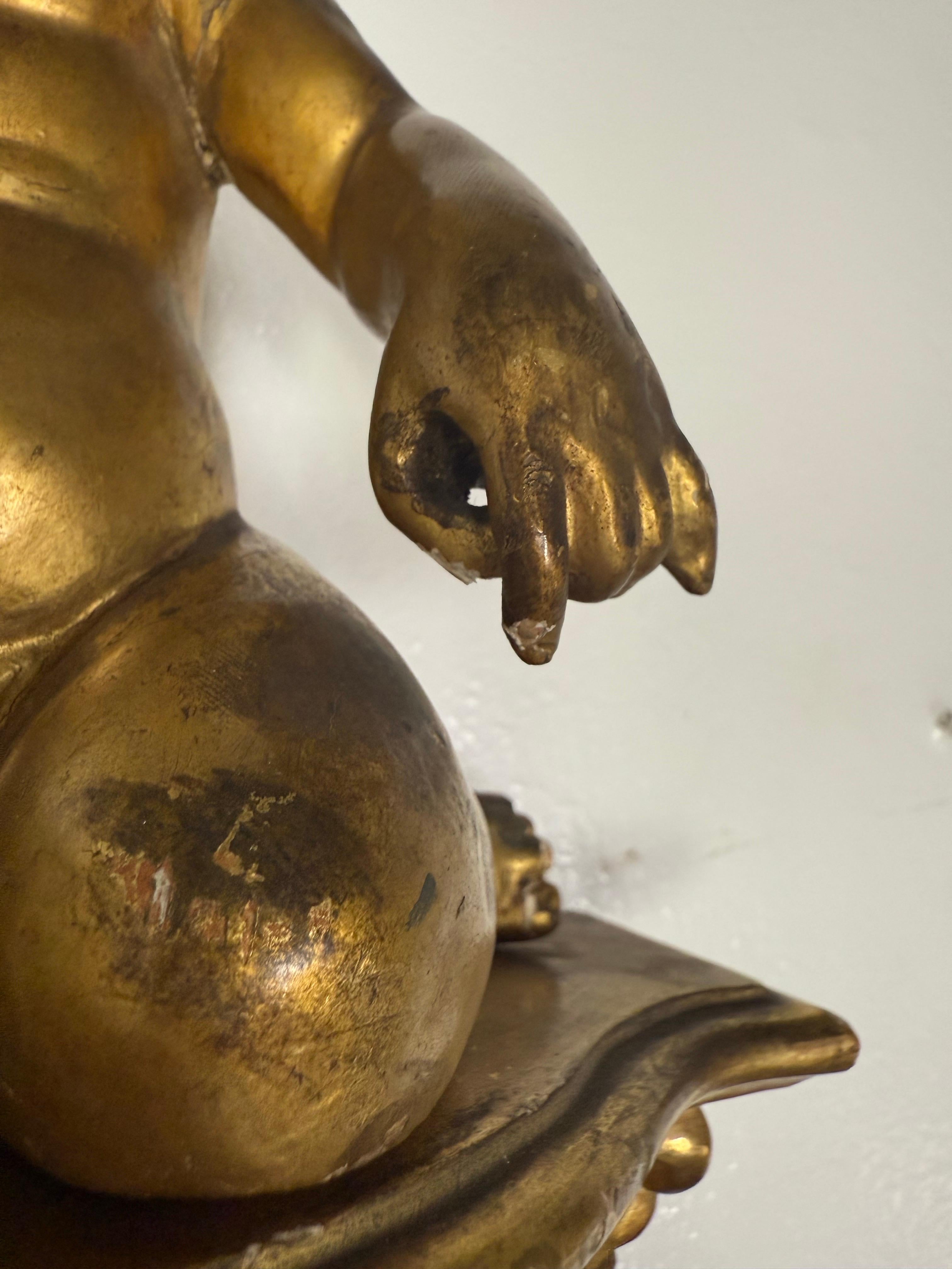 19th C. Giltwood Cherub Fragment For Sale 1