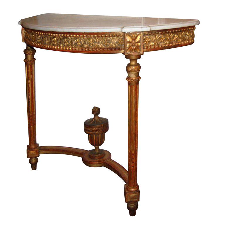 XIXe siècle Console Giltwood