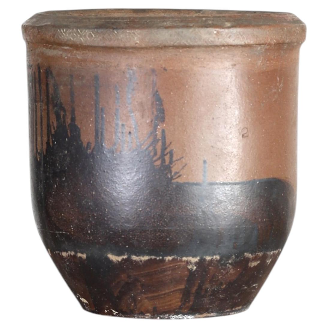 19th C. Glazed Japanese Terracotta Vessel/Planter