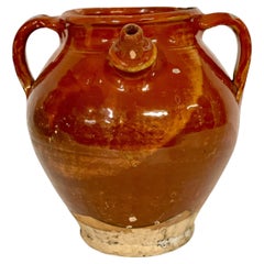 Antique 19th C. Glazed Pouring Jug from Dordogne Region of France